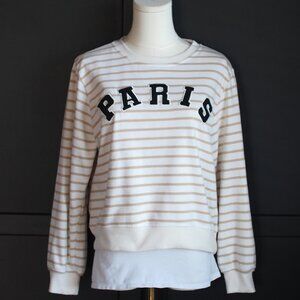 Active USA | Paris Striped French Terry Sweatshirt